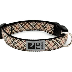 RC Pets Dog Clip Collar Tan Tartan