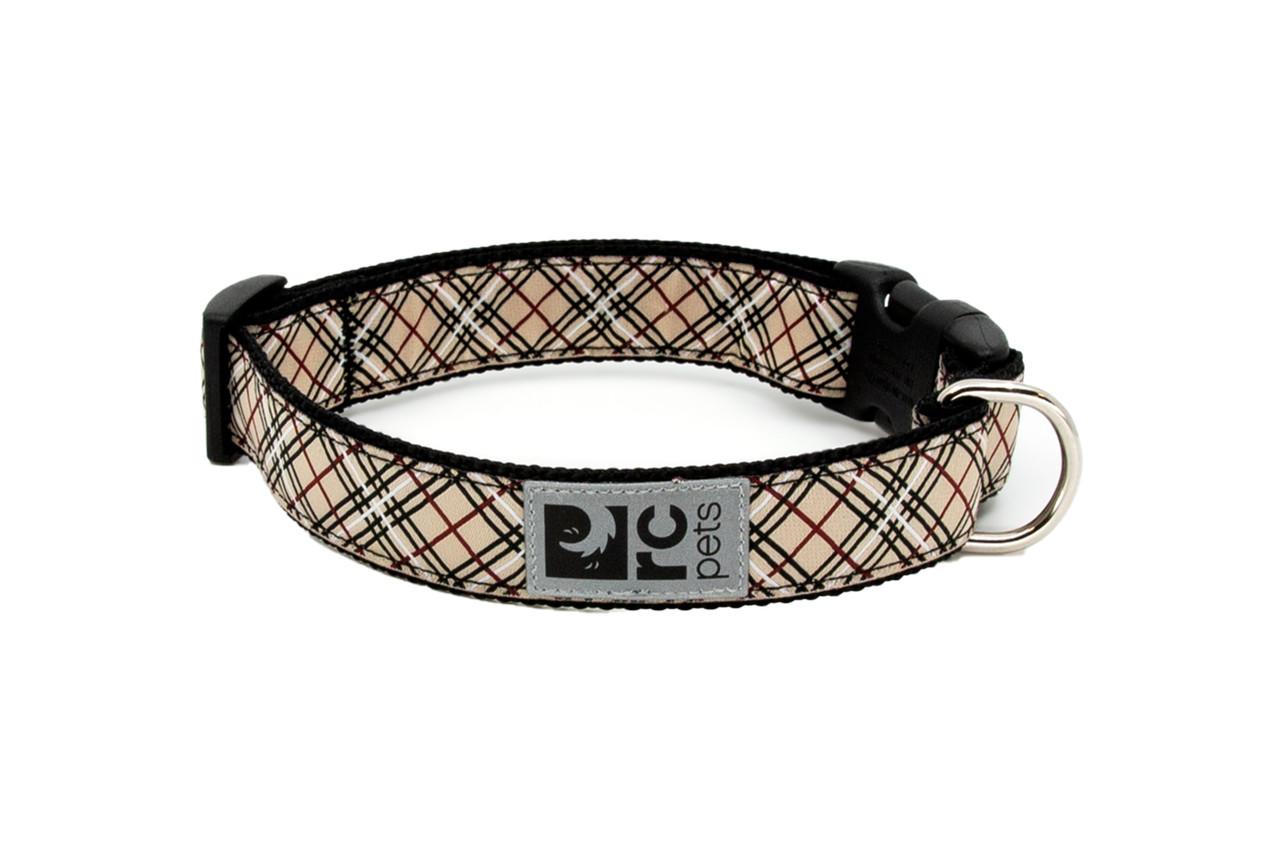 RC Pets Dog Clip Collar Tan Tartan