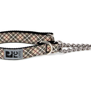 RC Pets Dog Training Collar Tan Tartan