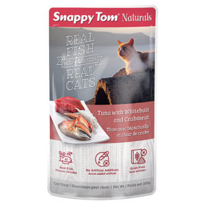 Snappy Tom Naturals Tuna with Whitebait & Crab 100g