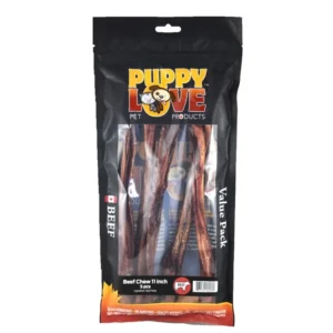 Puppy Love Beef Chew 11″ – Value Pack
