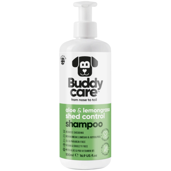 Buddycare Shed Control Aloe & Lemongrass Dog Shampoo 500ml