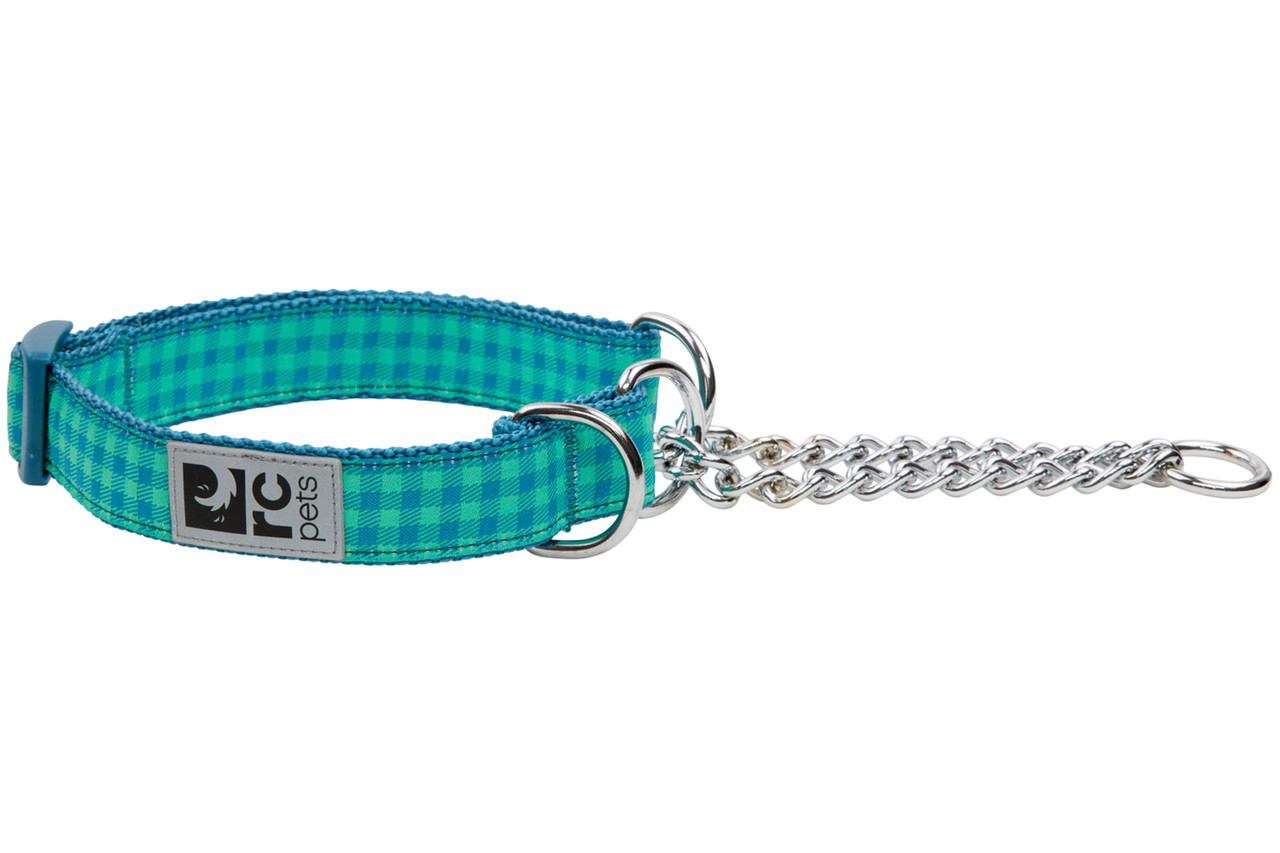 RC Pets Dog Training Collar Green Gingham
