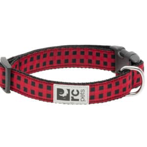 RC Pets Dog Clip Collar Red Buffalo Plaid