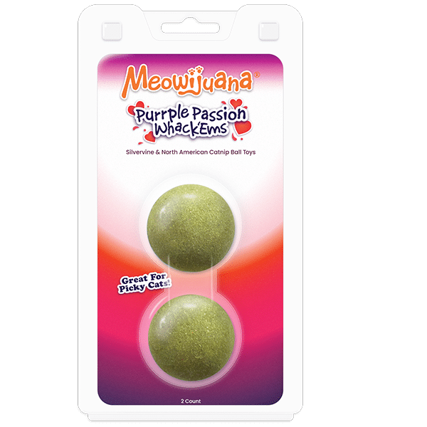 Meowijuana Cat Compressed Catnip Ball Refill Purple Passion 2pk