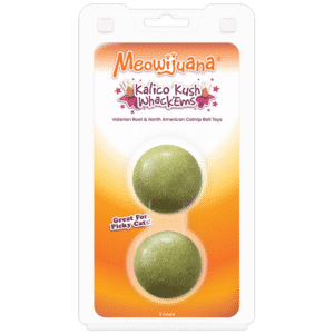 Meowijuana Cat Compressed Catnip Ball Refill Kalico Kush 2pk