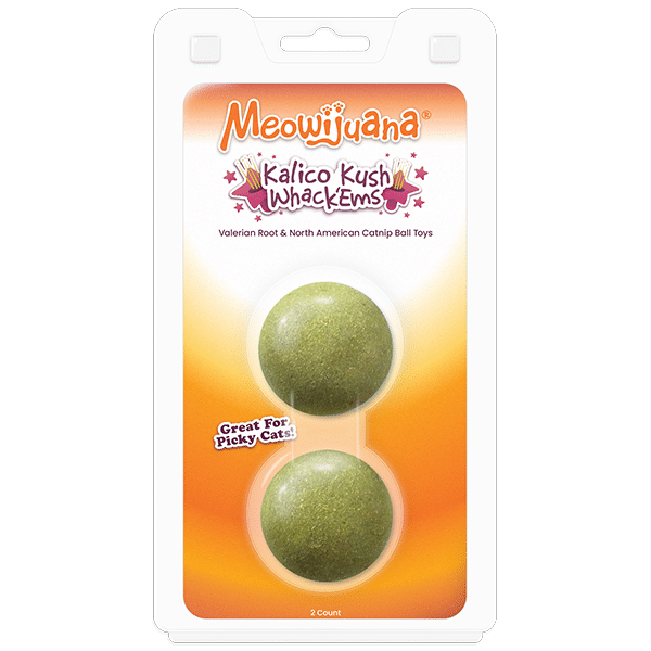 Meowijuana Cat Compressed Catnip Ball Refill Kalico Kush 2pk