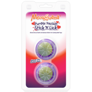 Meowijuana Cat Compressed Catnip Stick'n'Lick Purple Passion 2pk