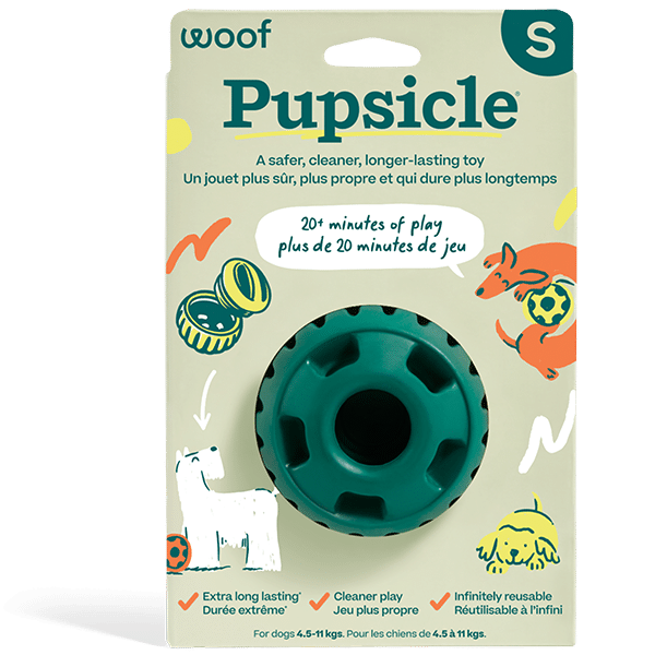 Woof Pet Dog Pupsicle Toy Green Small