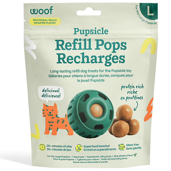 Woof Pet Dog Pupsicle Pops Chicken & Peanut Butter Large