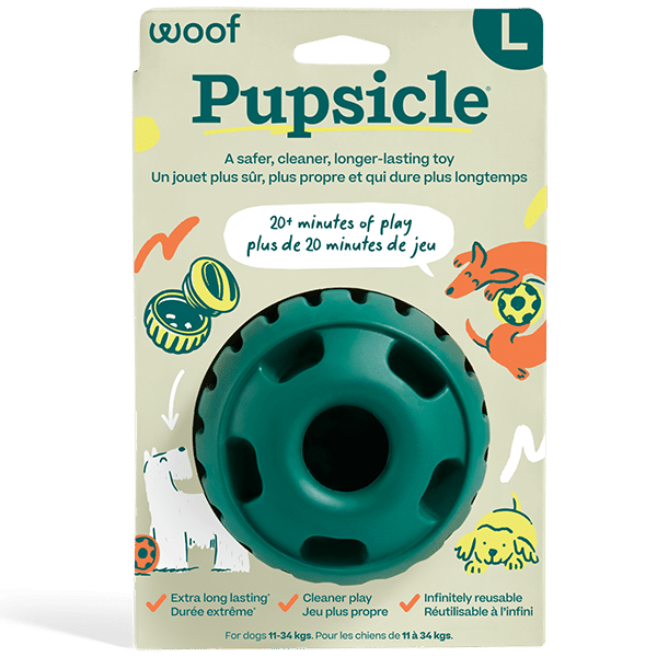 Woof Pet Dog Pupsicle Toy Green Large